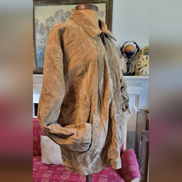 Men's Structure Tan Suede Jacket Size M - Picture 6 of 14